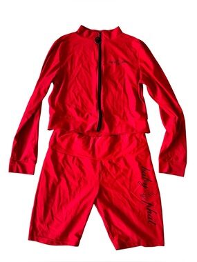Baby Phat Red Athletic Jacket and Biker Shorts Set XL